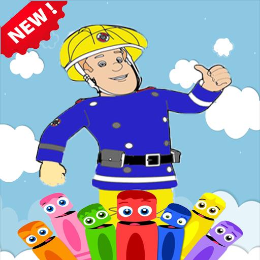 Firefighter Coloring Book : Sa