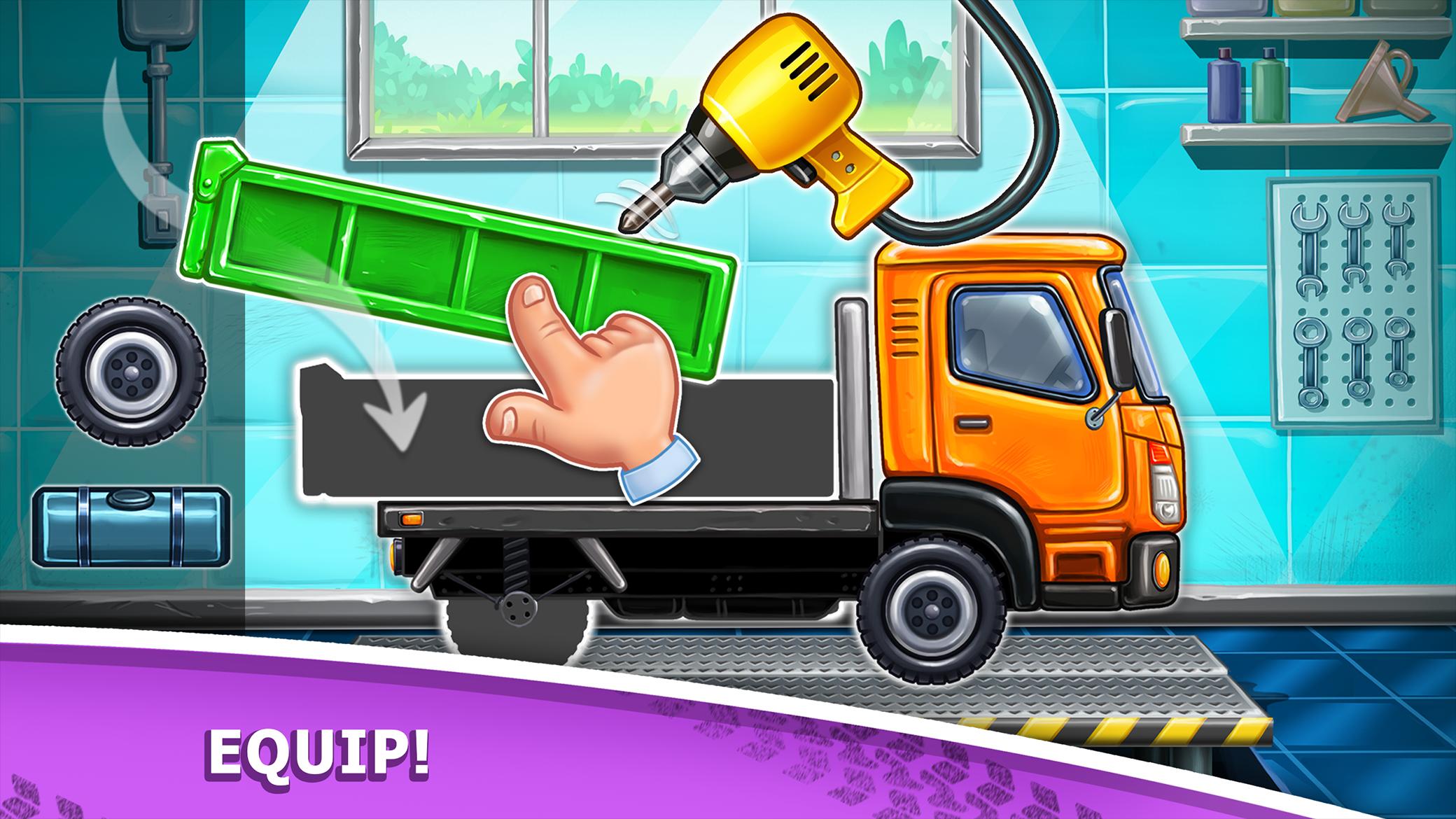 Truck games – build a house