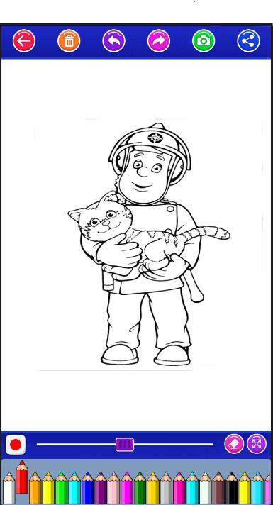 Firefighter Coloring Book : Sa