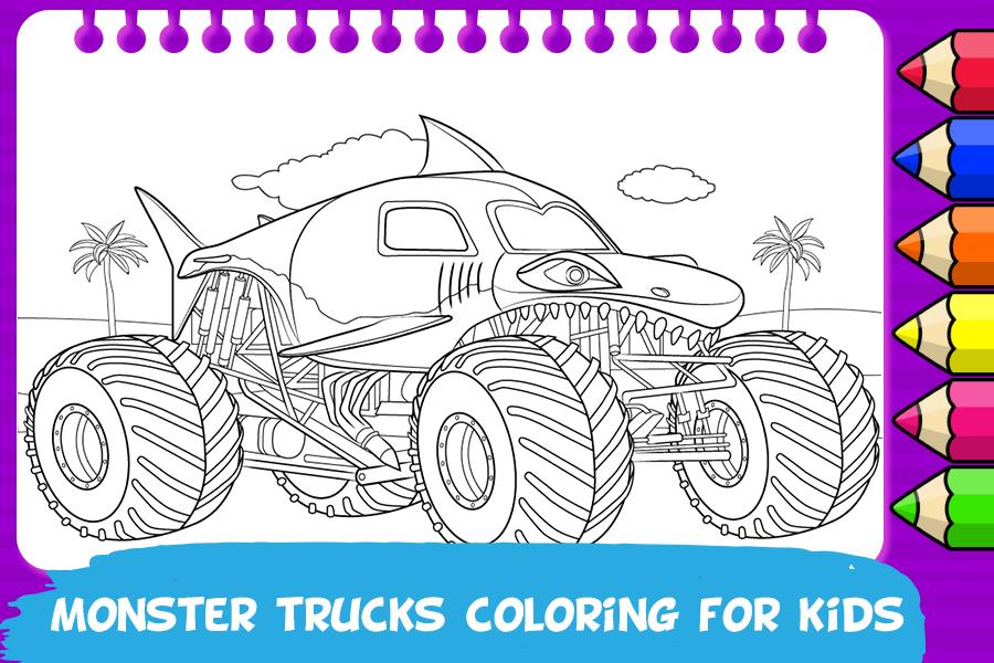 Monster Truck Coloring Book