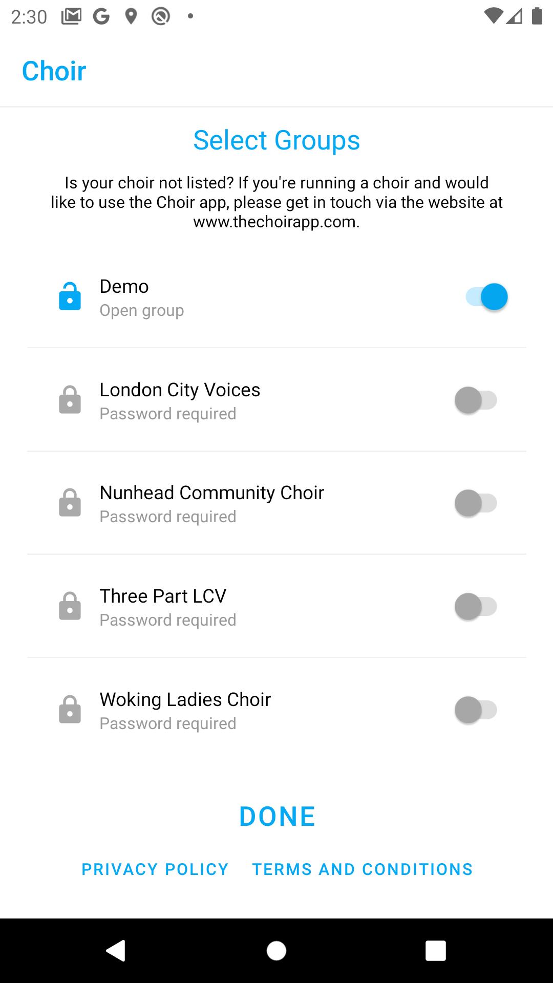 The Choir App