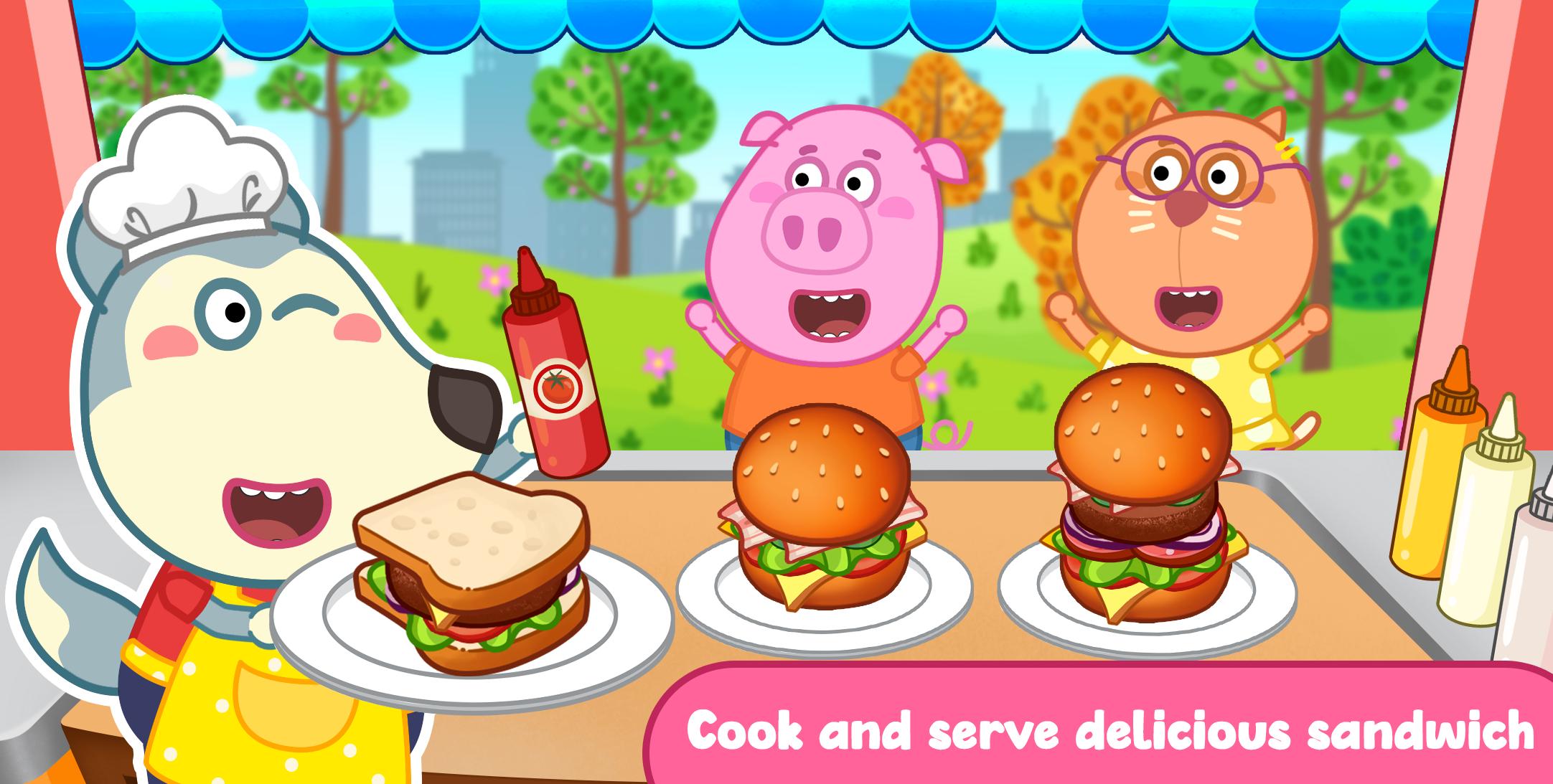 Wolfoo Cooking Game – Sandwich