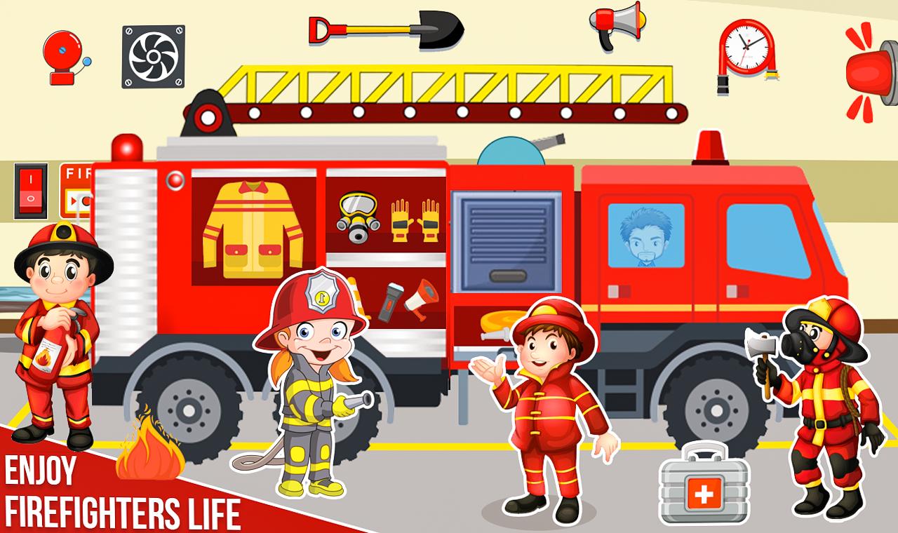 Pretend Play Fire Station Game : Town Firefighter