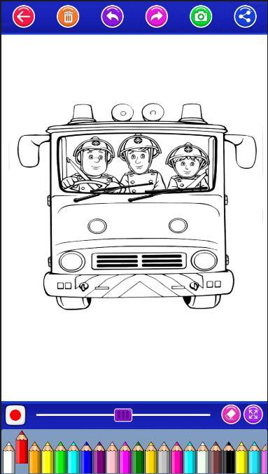 Firefighter Coloring Book : Sa