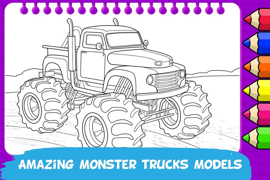 Monster Truck Coloring Book