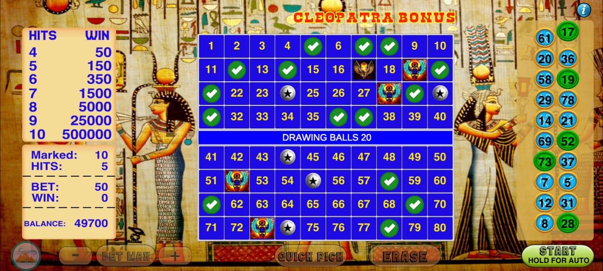 Cleopatra Keno – Keno Games