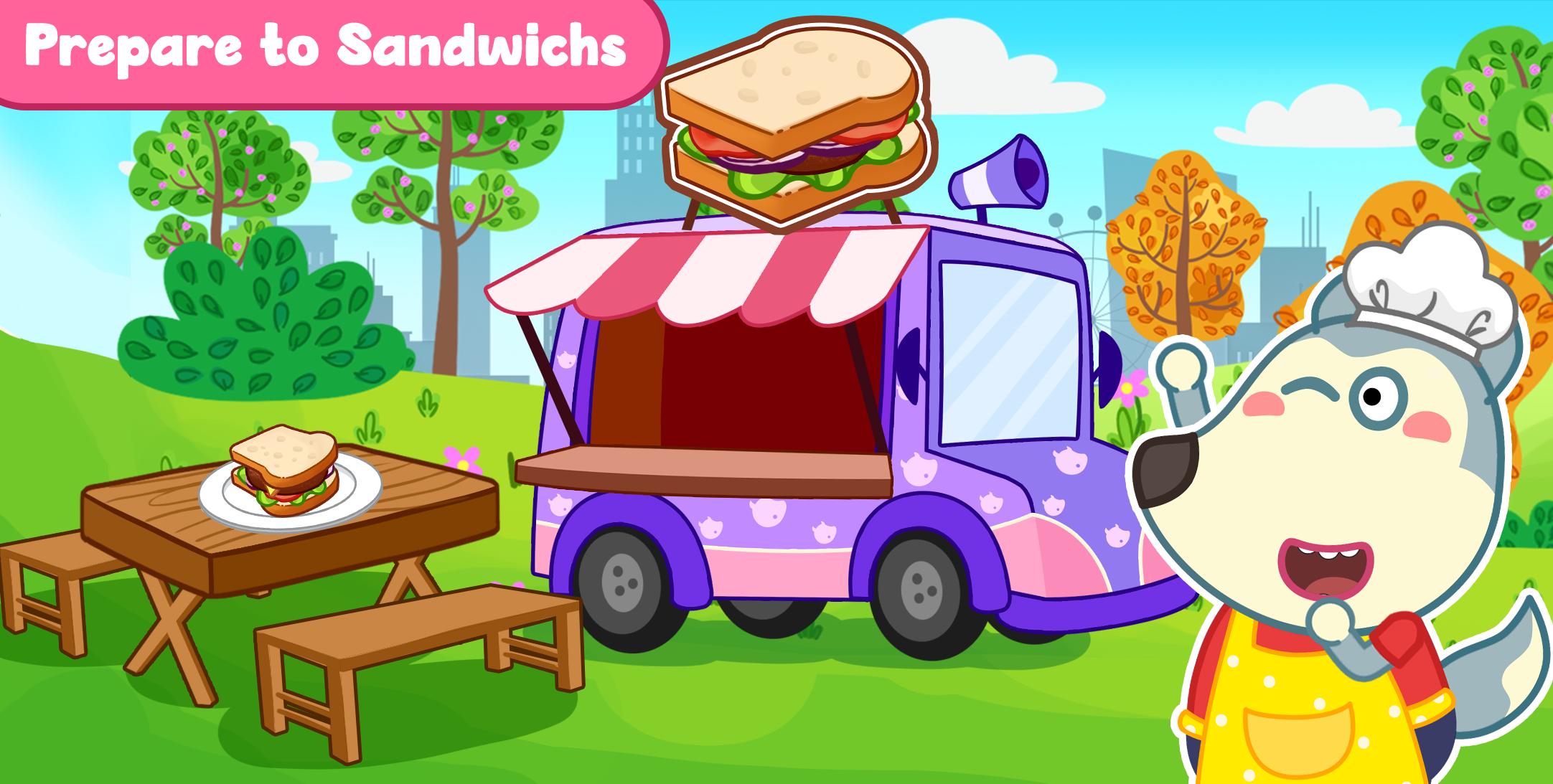 Wolfoo Cooking Game – Sandwich