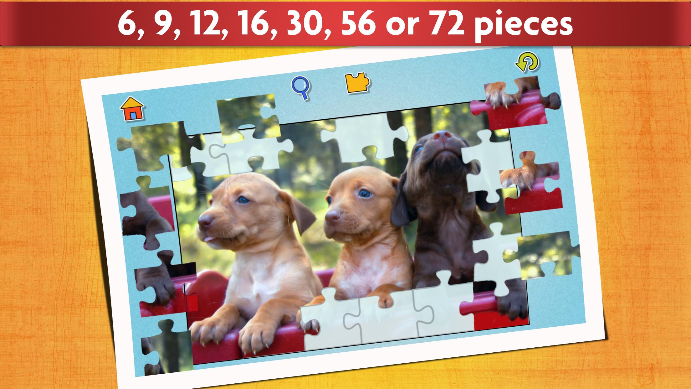 Dogs Jigsaw Puzzle Game Kids