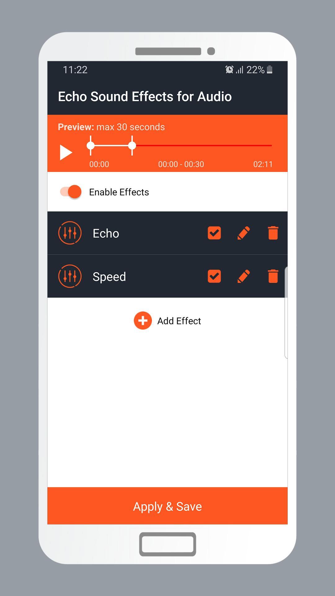 Echo Sound Effects for Audio