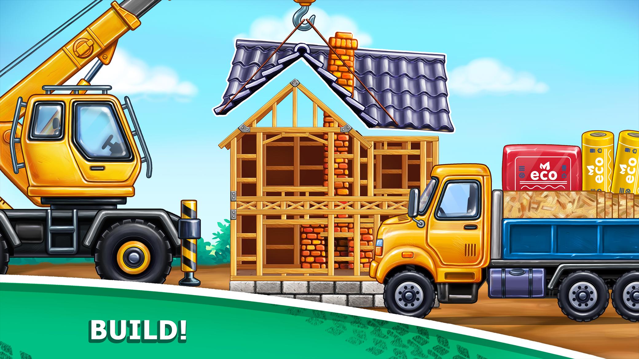 Truck games – build a house