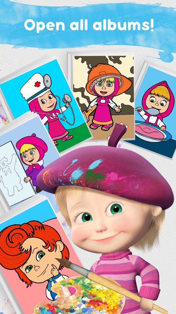 Masha and the Bear: Coloring