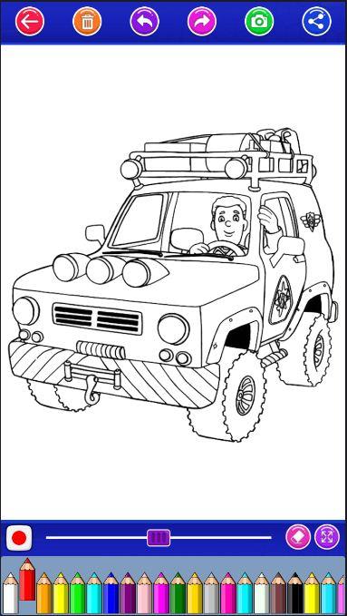 Firefighter Coloring Book : Sa