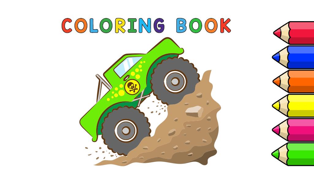 Monster Truck Coloring Book