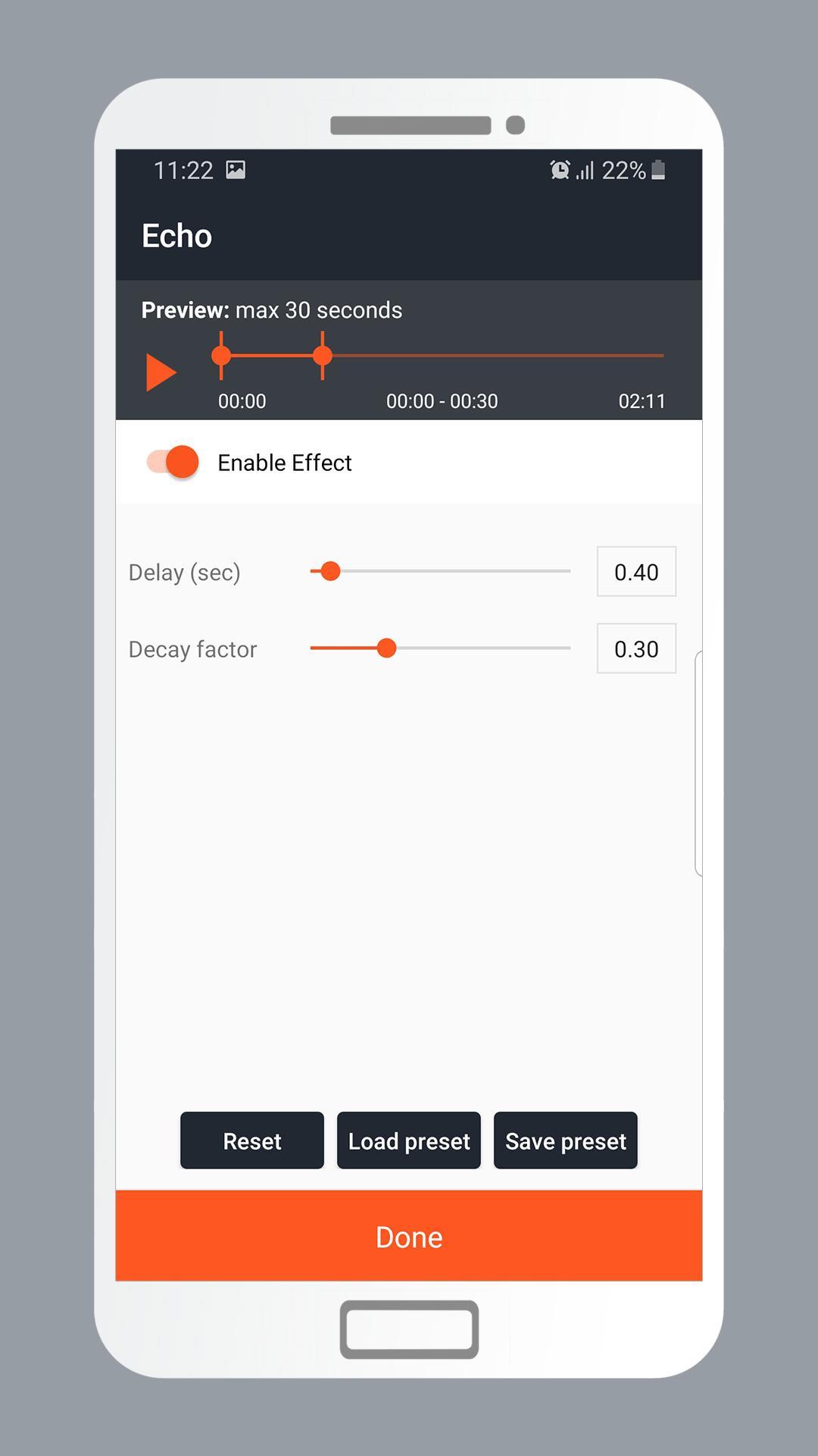 Echo Sound Effects for Audio