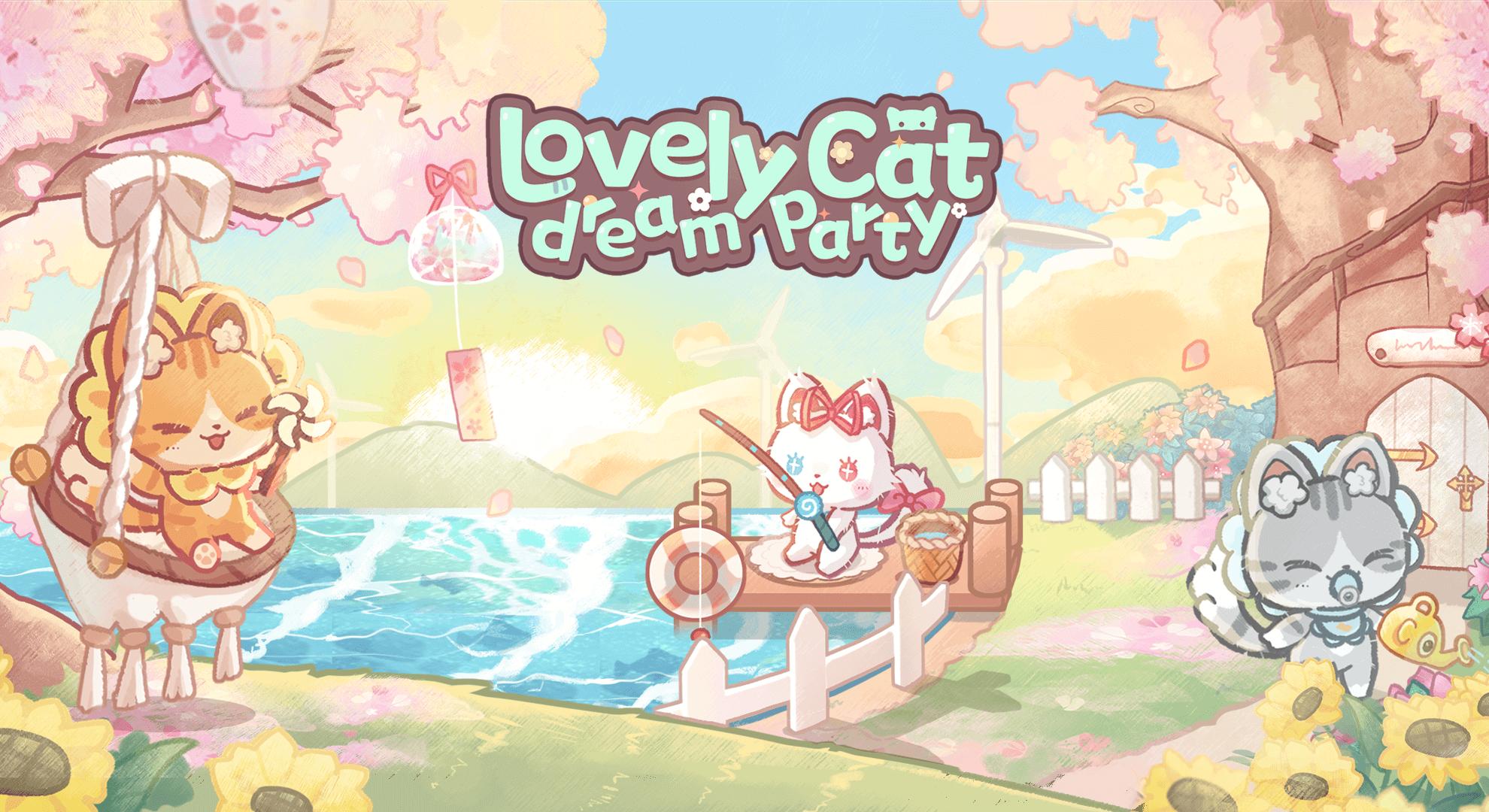 Lovely cat dream party