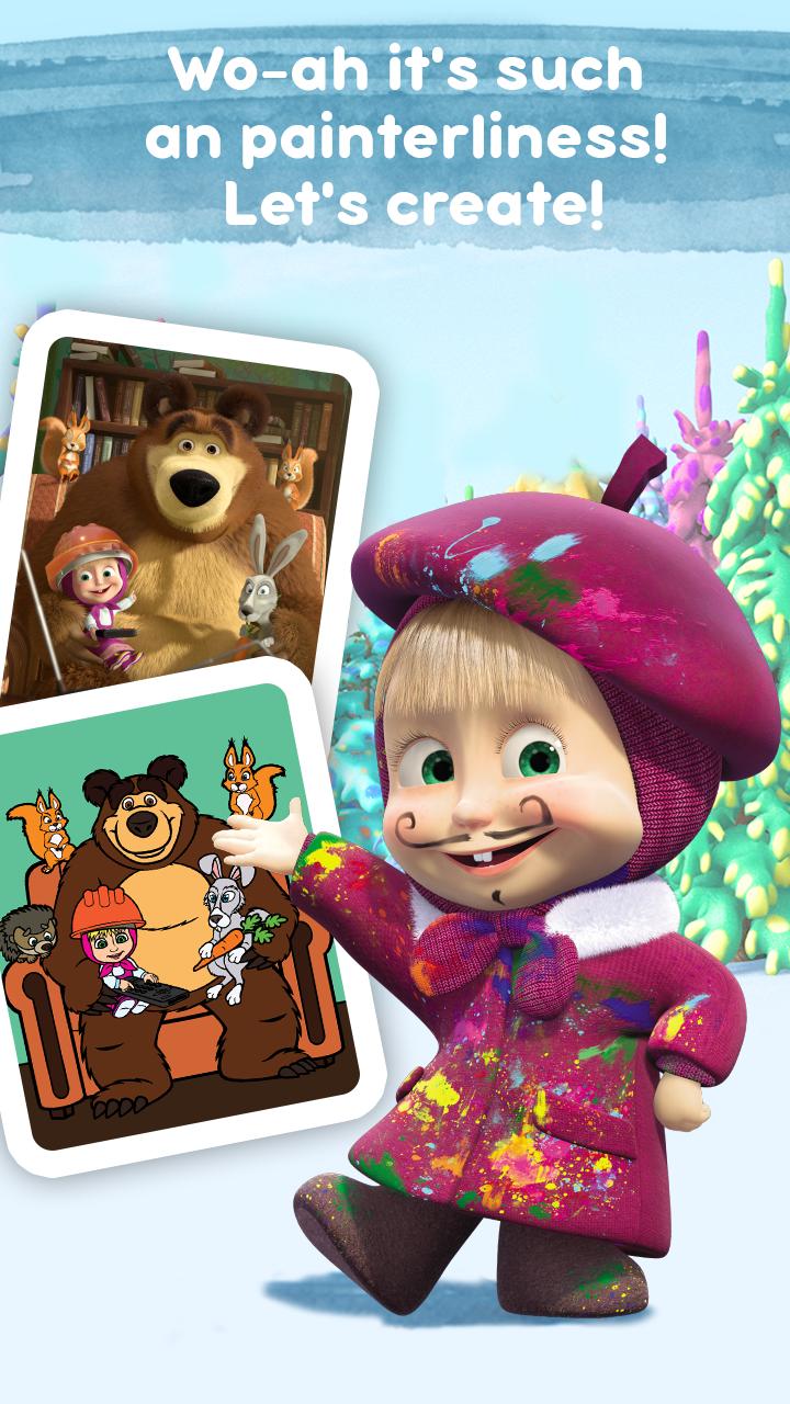 Masha and the Bear: Coloring