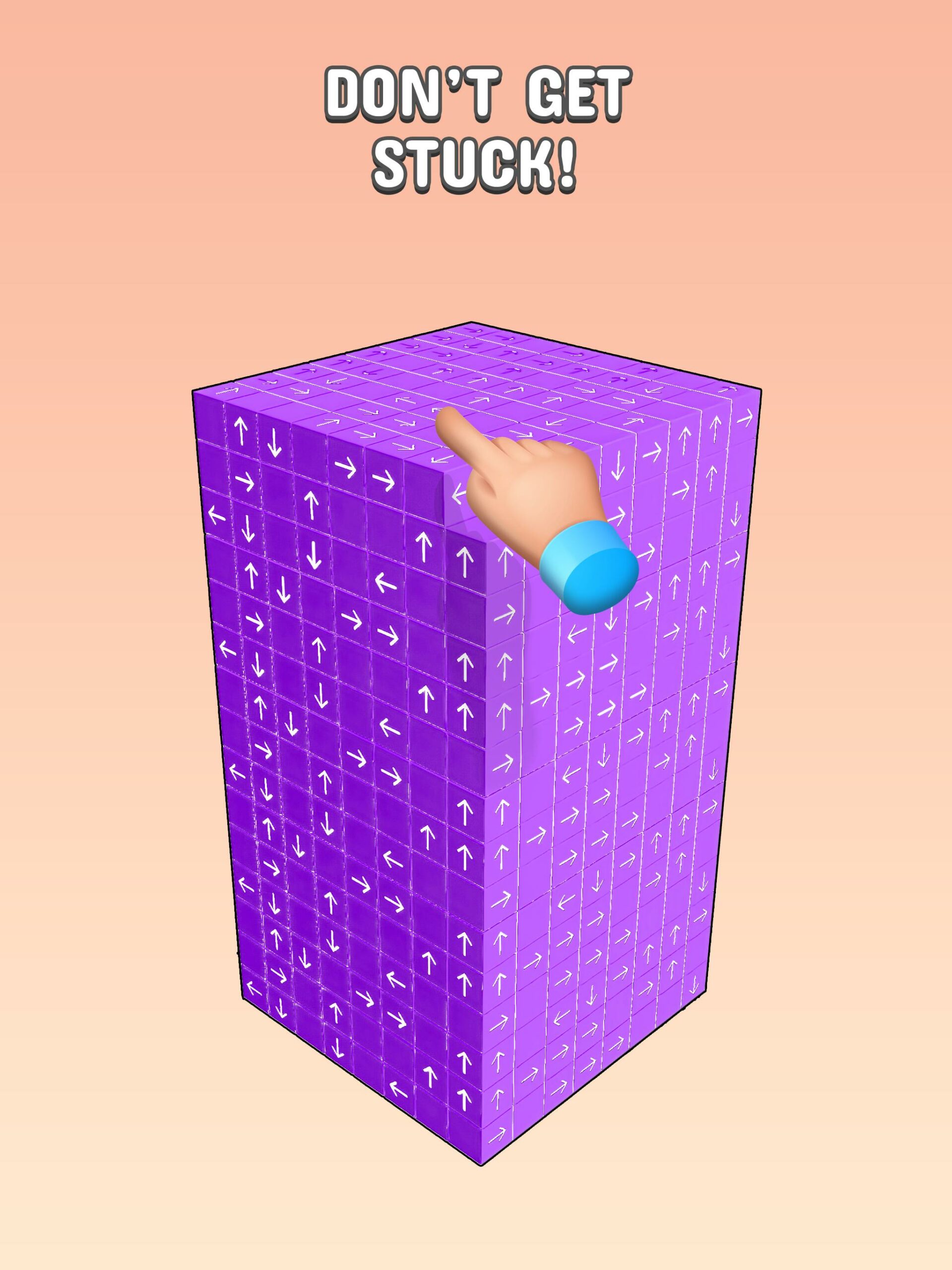 Tap to Unblock 3d Cube Away