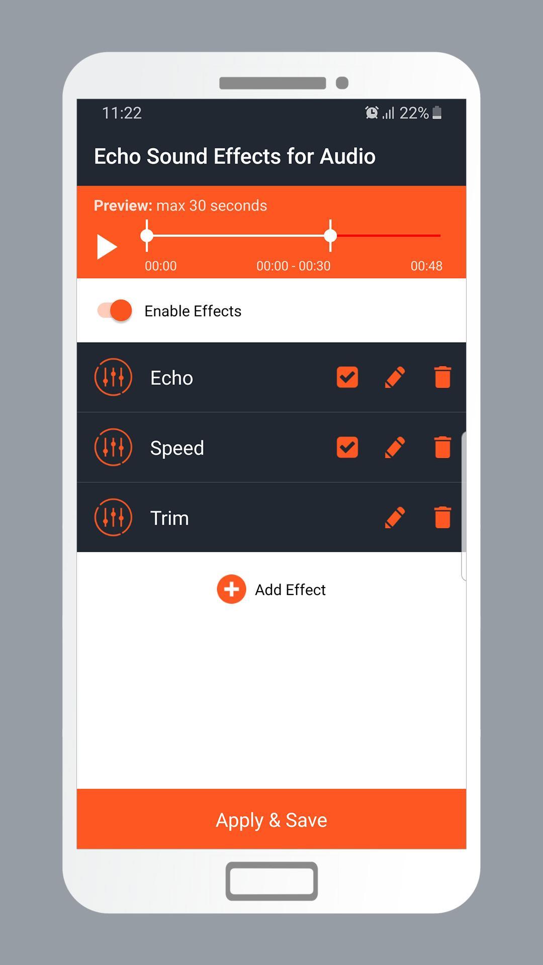 Echo Sound Effects for Audio