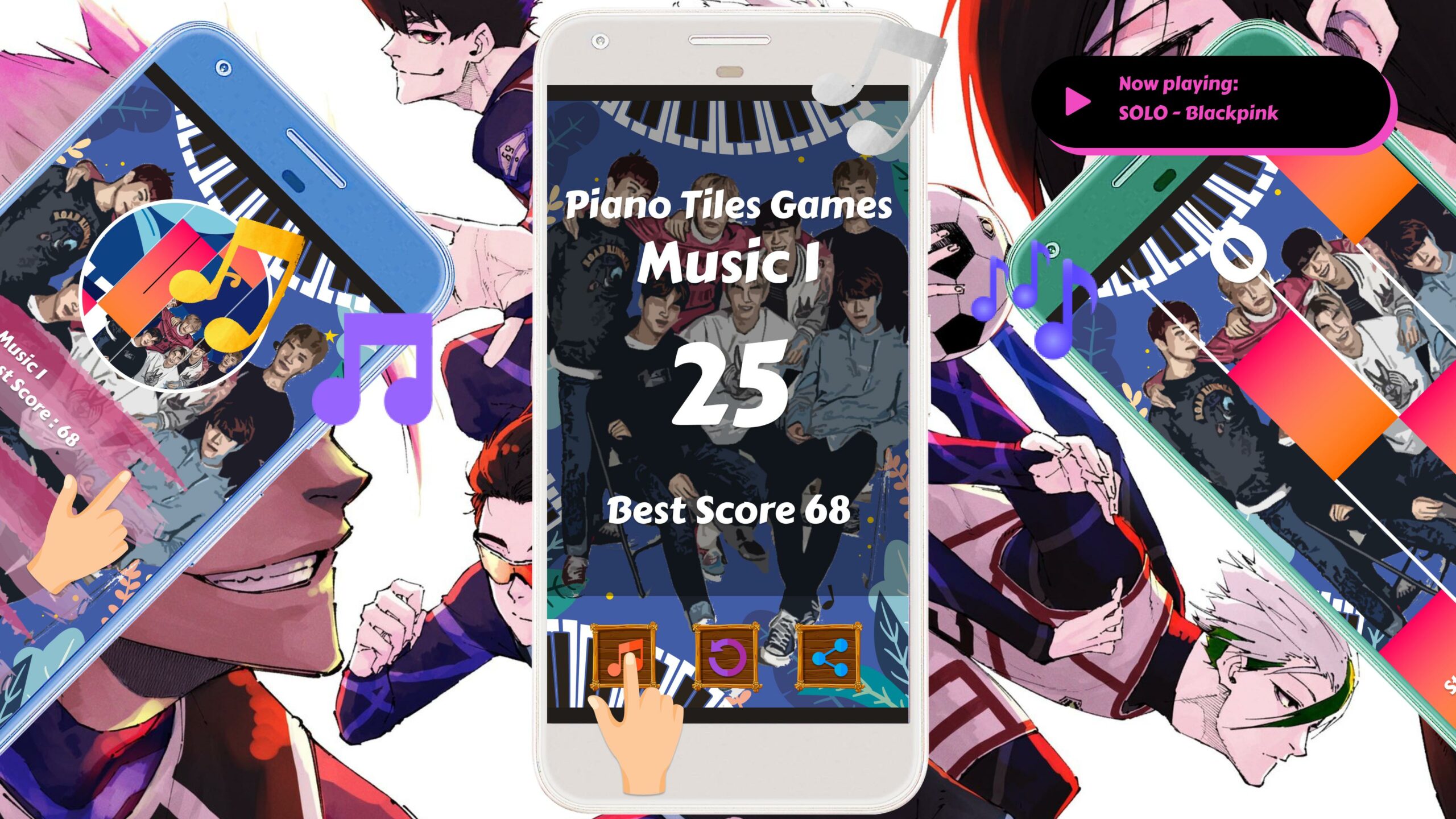 Game Blue Lock – Piano Tiles