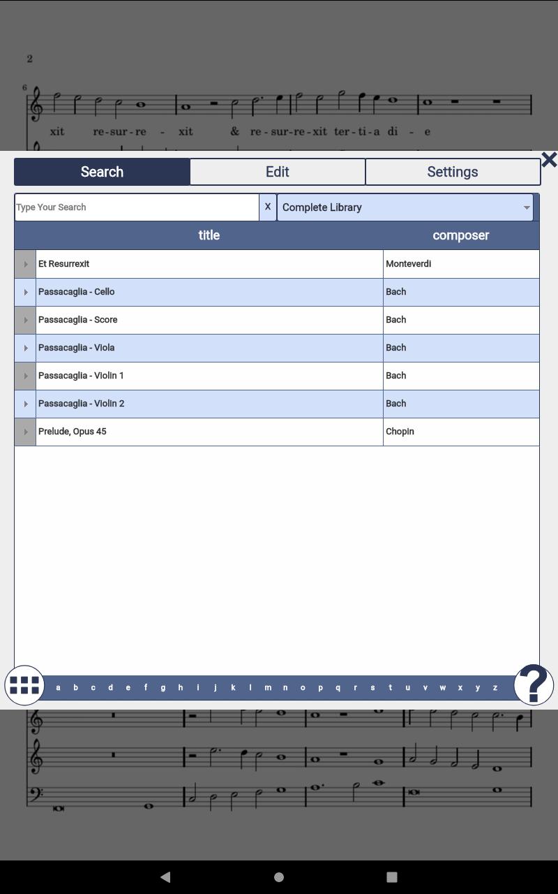 MusicReader – Complete Sheet M