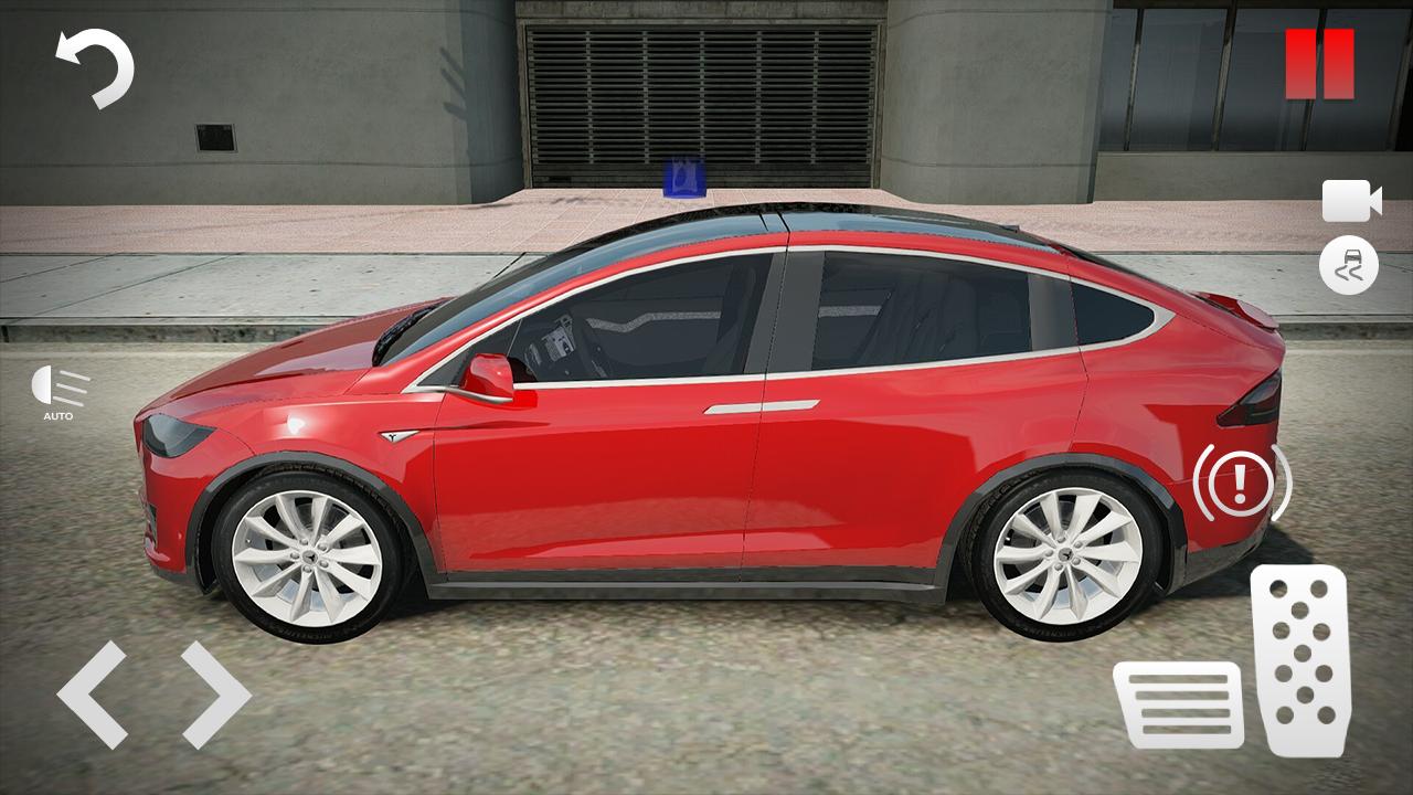 Electric Tesla Model X Driver