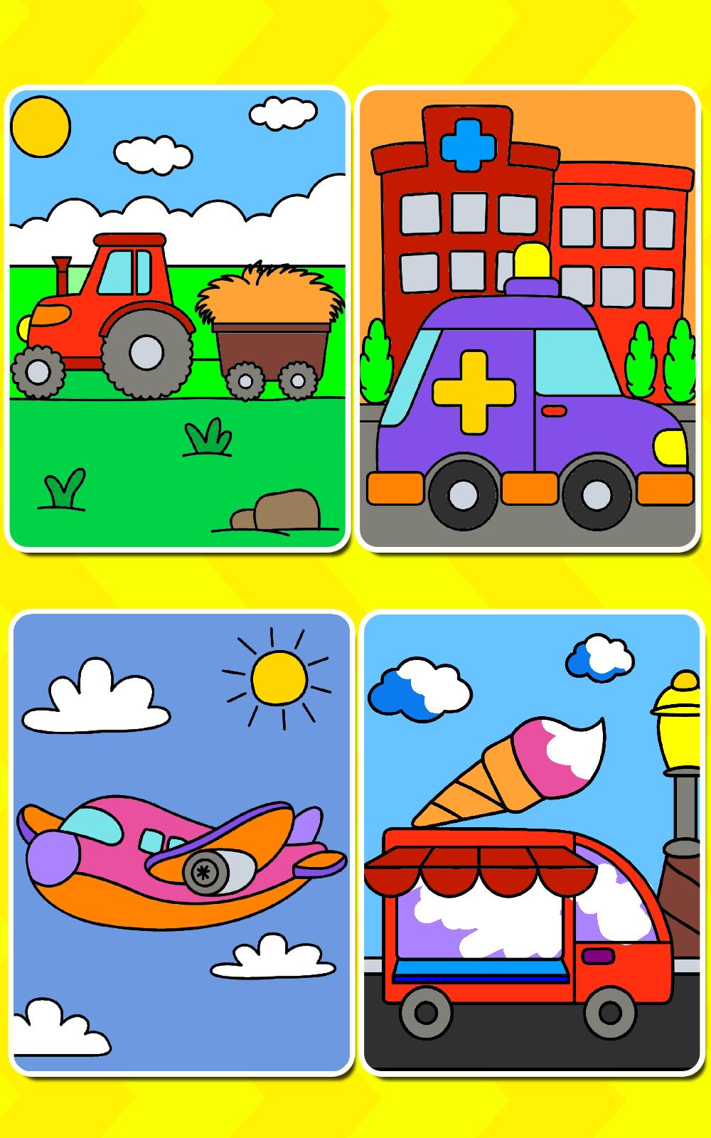 Cars Coloring Book Kids Game