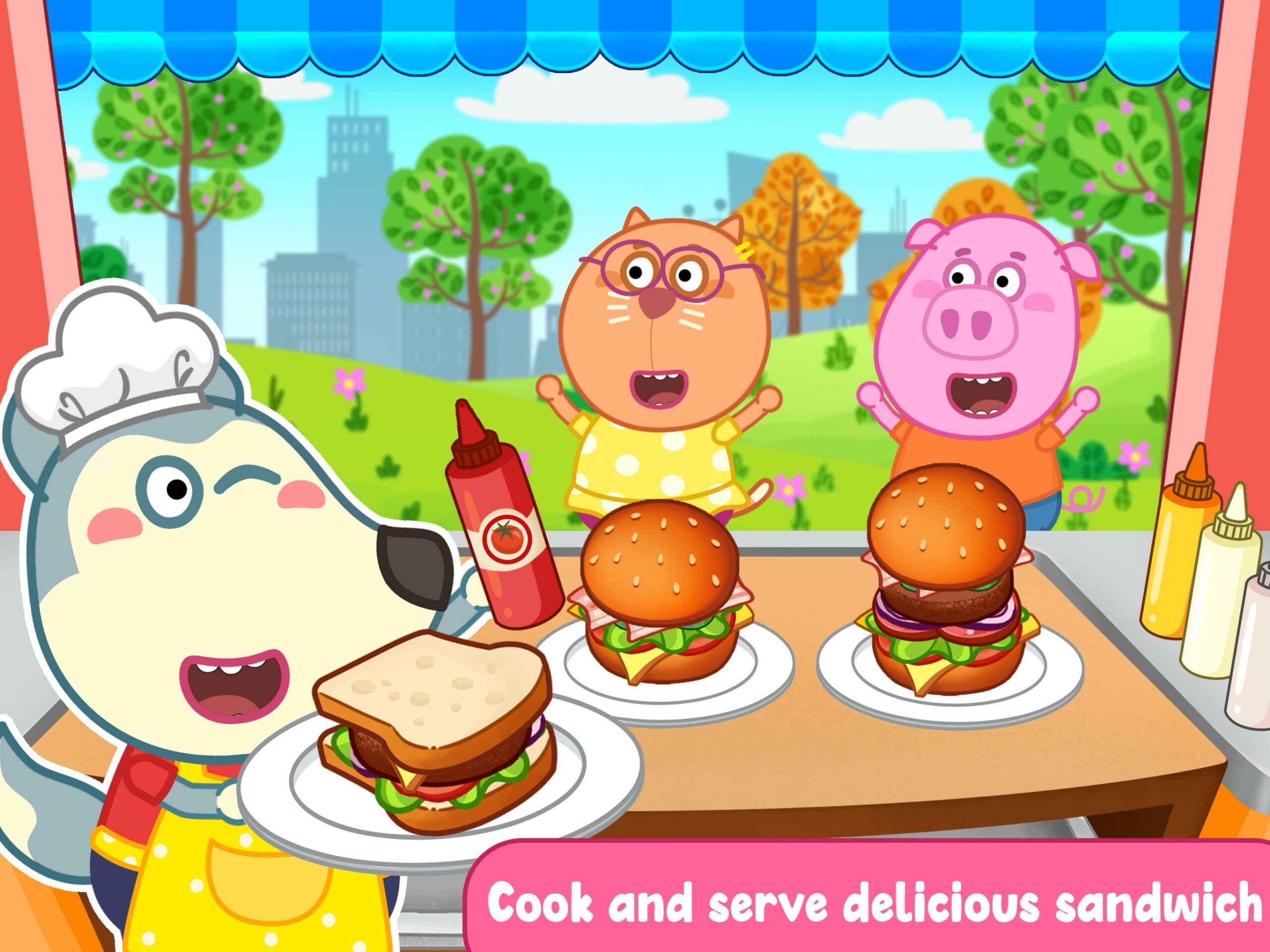 Wolfoo Cooking Game – Sandwich