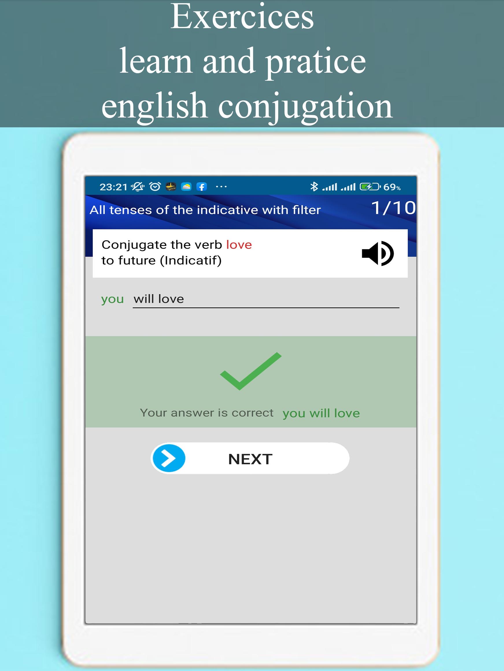 English Conjugation Practice