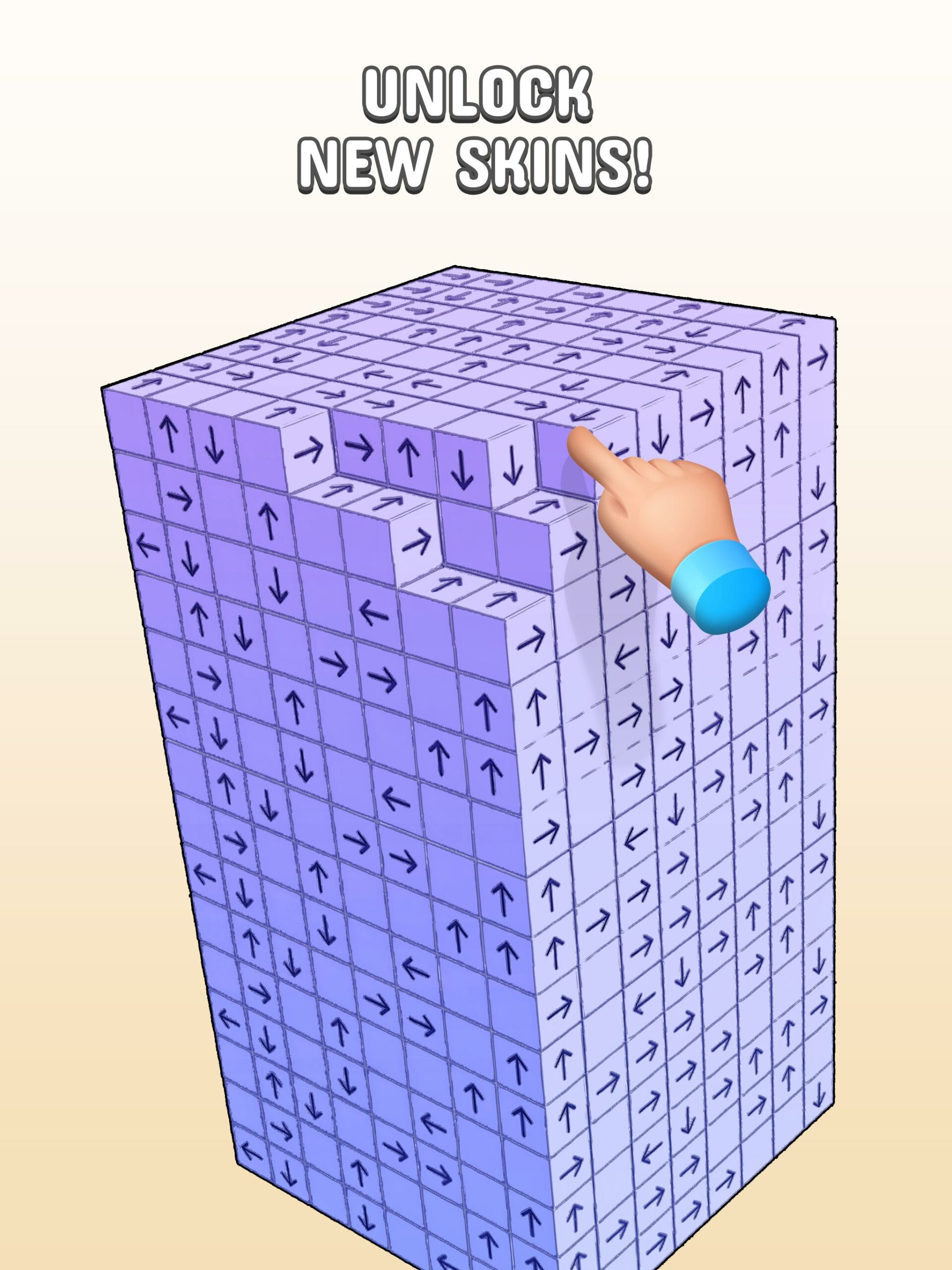 Tap to Unblock 3d Cube Away