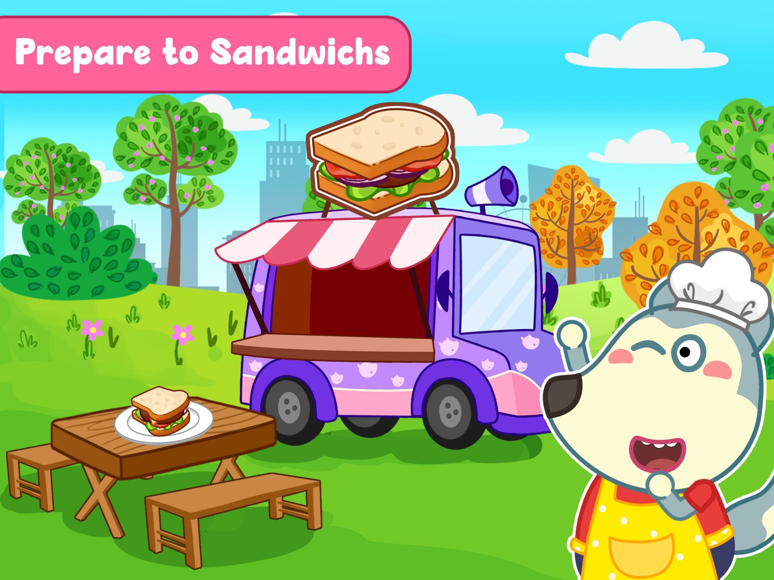 Wolfoo Cooking Game – Sandwich